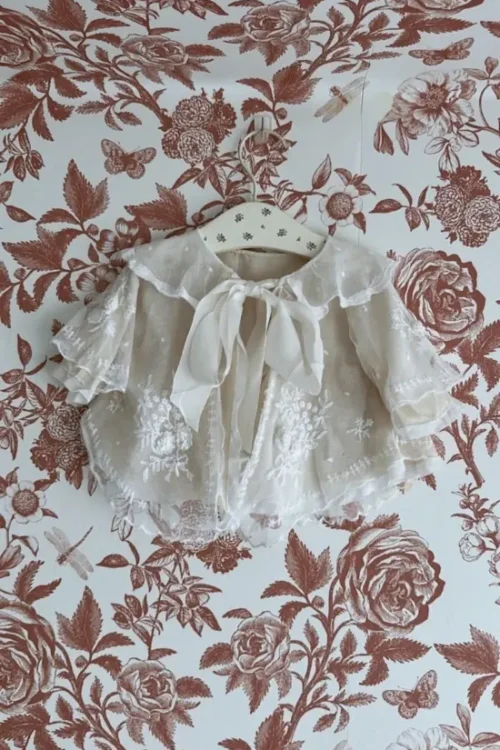 Chaqueta bebé tul bordado - Prendas Vintage Mathilde
