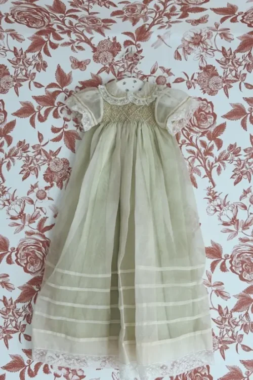 Faldón verde - Prendas Vintage Mathilde