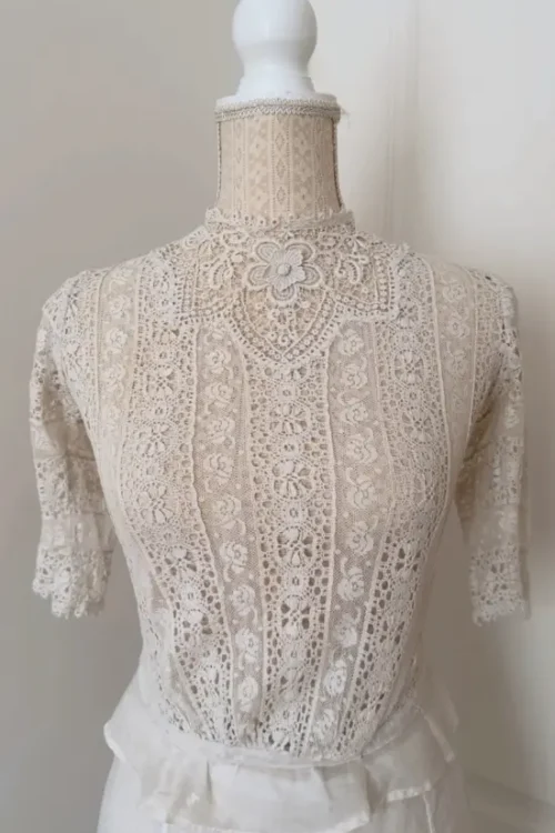 Top Victoriano Crochet - Prendas Vintage Mathilde