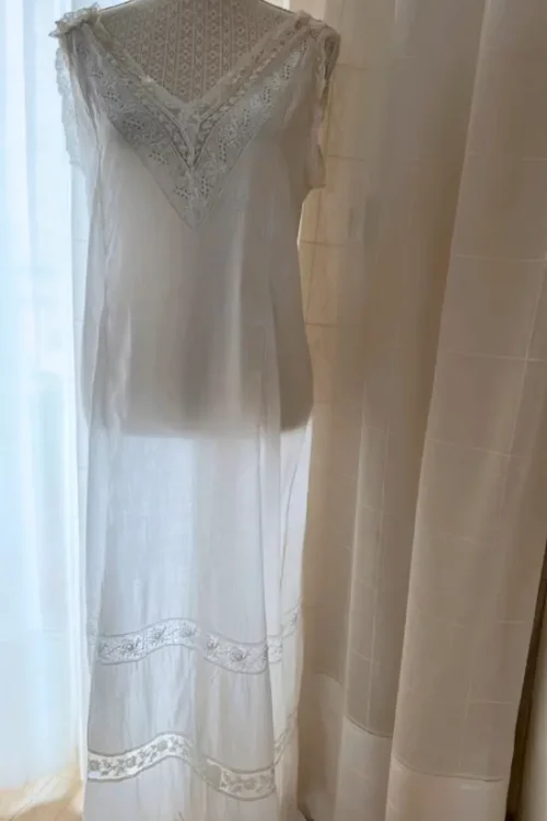 Vestido Victoriano tirantes sencillo - Prendas Vintage Mathilde
